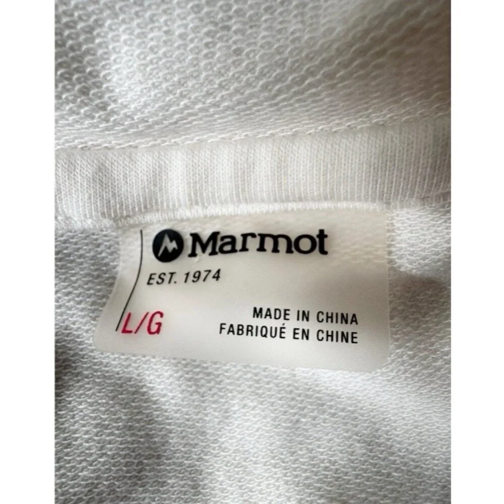 Marmot Women's Sz L Tallac Cream Hoodie Hooded Pullover Shirt - Picture 4 of 9